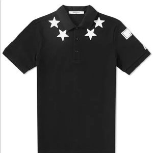 Givenchy stars polo black and white